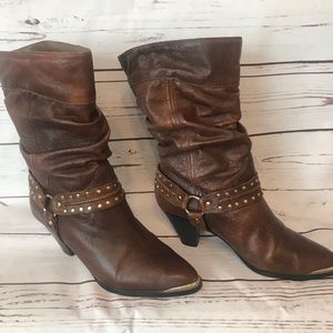 DINGO Western Brown Soft Leather Boots 7.5